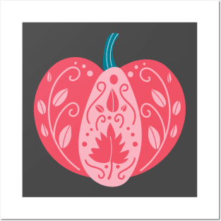 Pink Decorative Pumpkin Posters and Art